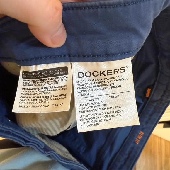Dockers Slim Fit Blue Men’s Causal Pants Size 36x32 - Picture 4 of 7